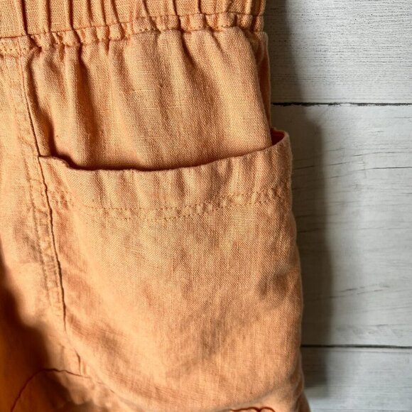 Athleta Shorts Womens Size 4 Peach Cabo 100% Linen Breathable Lightweight - Picture 9 of 16